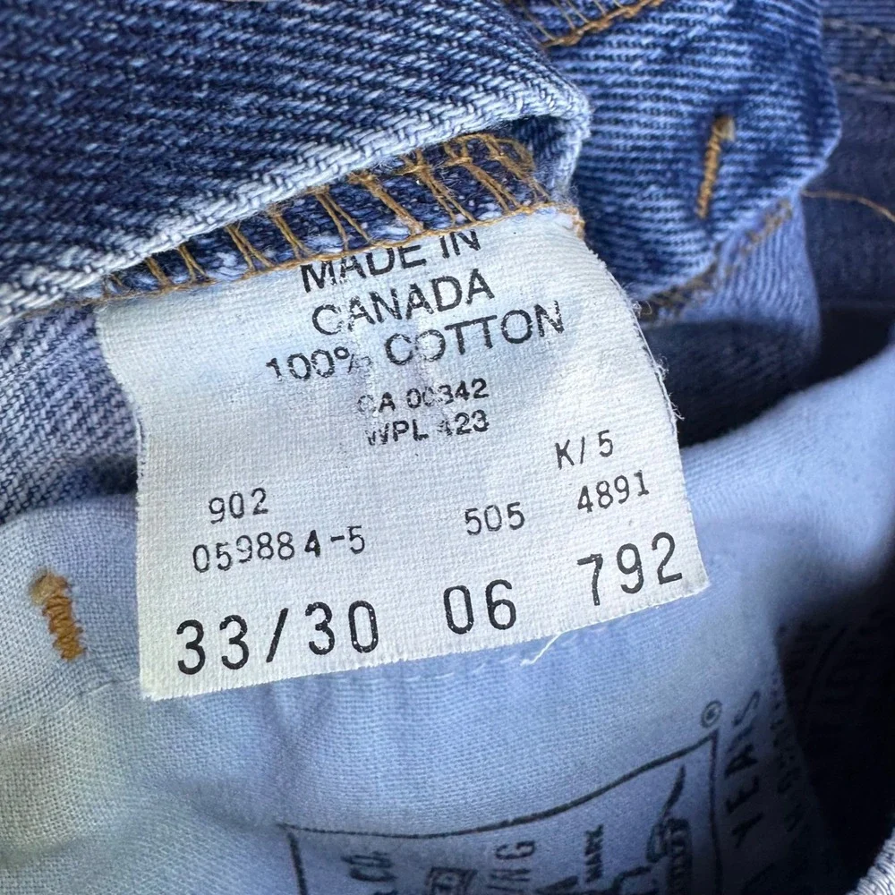 Vintage 90s Levis 505 Straight Leg Workwear Gorpcore Jeans Blue 32x30 (g4a)